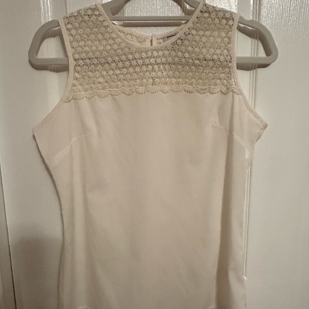 Elegant Cream Sleeveless Top